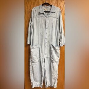 We The Free Light Blue Denim Jumpsuit